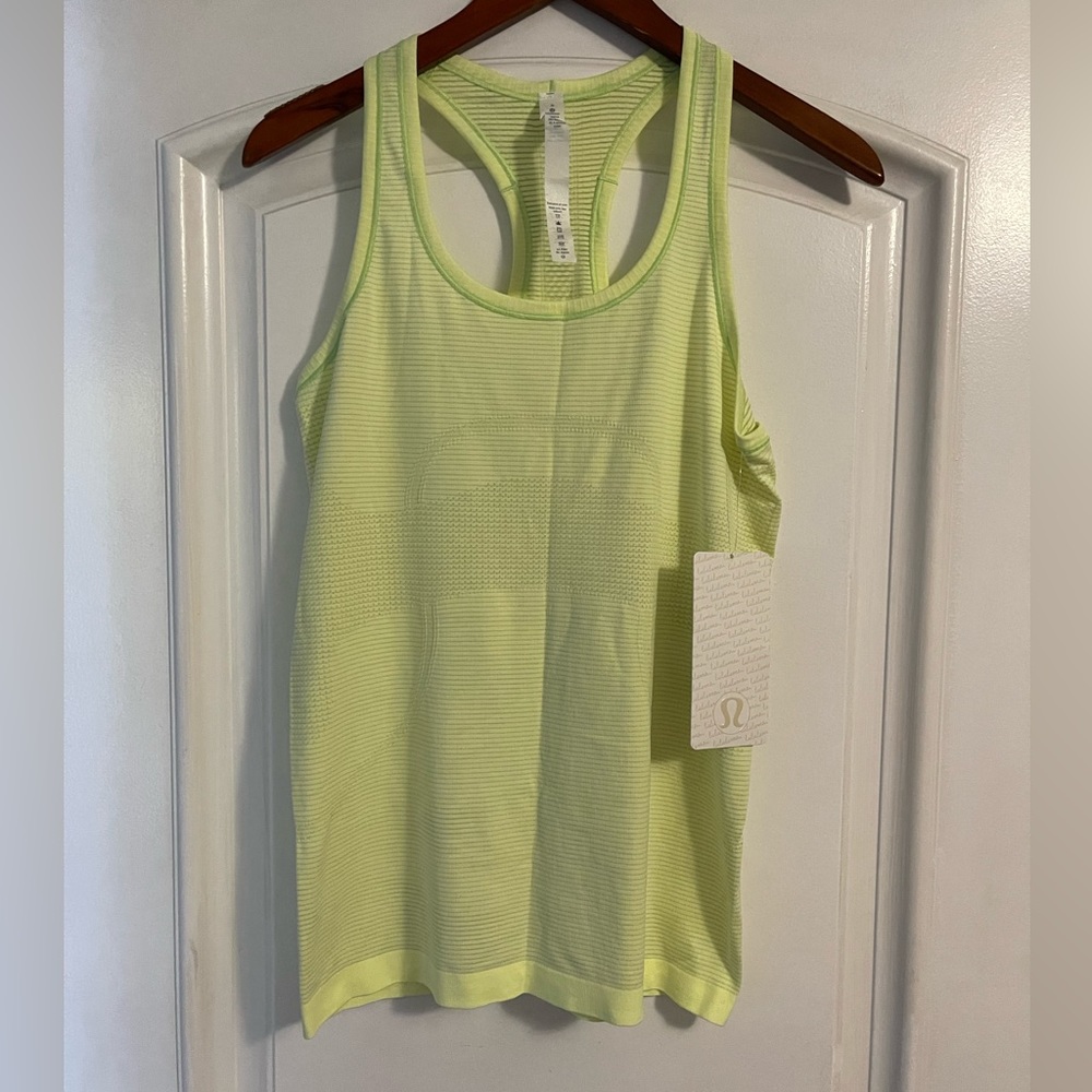 Lululemon Swiftly Tech NWT Heathered Ray Yellow Racerback Tank 8